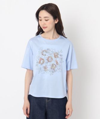 花柄プリントロゴＴシャツ（２００２２０５６６６）