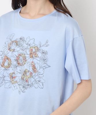 花柄プリントロゴＴシャツ（２００２２０５６６６）
