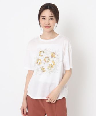 花柄プリントロゴＴシャツ（２００２２０５６６６）