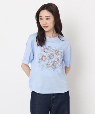 花柄プリントロゴＴシャツ（２００２２０５６６６）