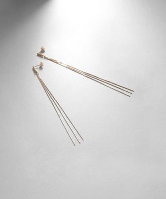 ＜COCOSHNIK (Women)＞Ｋ１０ダイヤモンド　コンパクトフリンジ　スタッドピアス（２００２２０５７８９）
