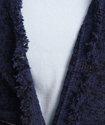 Reflect ゆったりツイーディカーディガン 13/LL SALE／洗える／入卒OK】ゆったりツイーディカーディガン