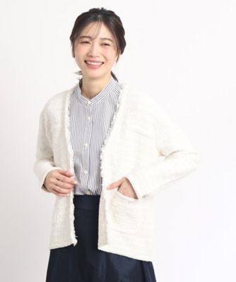 SALE／洗える／入卒OK】ゆったりツイーディカーディガン