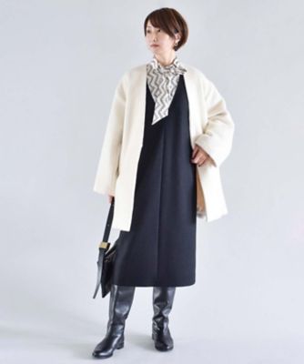 ◆【Ｏｇｇｉ専属モデル　滝沢カレンさん着用】ウールジャージ　Ｖネックワンピース（２００２２０７９６９）
