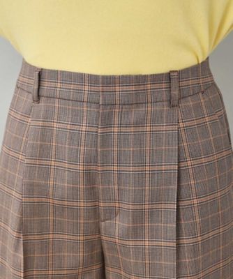 ◆【冬映えパンツ】クラシックチェック　クロップドワイドパンツ（２００２２０７９７１）