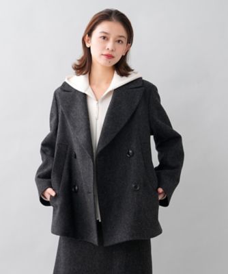 ◇【日本製／セットアップ可能】バルキーヘリンボン ショート