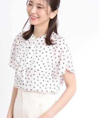 ブラウス シャツ 「夏SALE／接触冷感／洗える」ラッフルフリルブラウス レディース Reflect ブラウス シャツ 「夏SALE／接触冷感／洗える」ラッフル