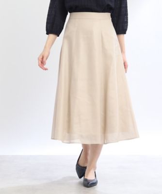 【春ＳＡＬＥ／マシンウォッシュ可能】シアー＆シャイニーフレアスカート（２００２２１０４３０）