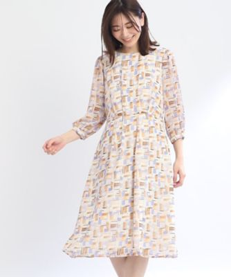 ＜Reflect (Women)＞【ＳＡＬＥ／マシンウォッシュ可能】水彩風プリントワンピース（２００２２１０４３８）
