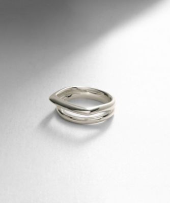 ＜COCOHNIK ONKITSCH (Women)＞シルバー　フロートリング　スクエア（２００２２１０４８７）