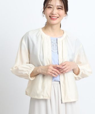 【夏ＳＡＬＥ／接触冷感／洗える】エアリージップアップブルゾン（２００２２１０４９６）