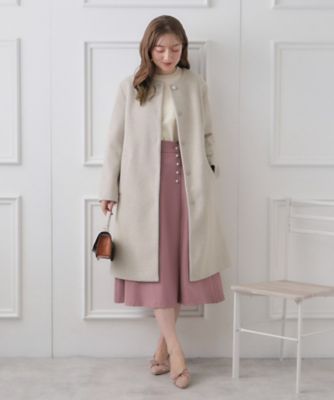 ビジュー釦ロングコート（2002211992） | COUTURE
