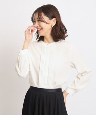 UVカット】普段使いにもハレの日にも！パール調釦ピンタック