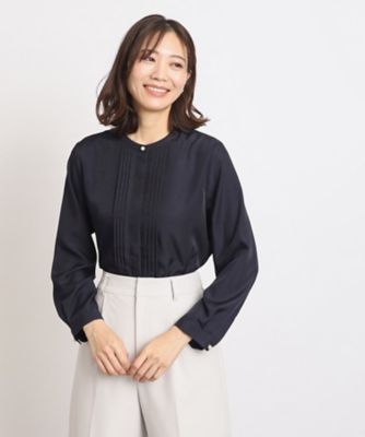 UVカット】普段使いにもハレの日にも！パール調釦ピンタック