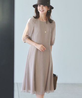 ＜Reflect (Women)＞【夏ＳＡＬＥ／着痩せ効果有！／人気急上昇♪マシンウォッシュ可能】ストライプマリンモチーフワンピース（２００２２１５２９４）