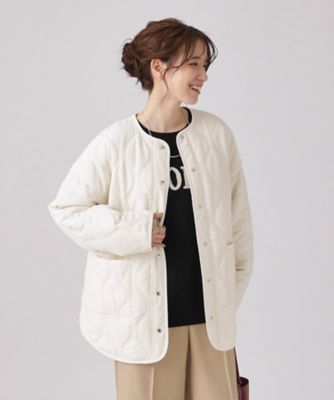 ＜SHOO LA RUE (Women)＞【撥水】季節の変わり目に　大人が着たい　ゆるキルトブルゾン（２００２２１６３８０）