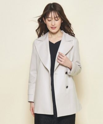 ＜COUP DE CHANCE (Women)＞【ミドル丈コート／総裏／オンオフ可】さっと羽織れて着回ししやすい、セミダブルトレンチコート（２００２２１６４７７）