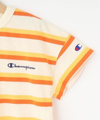 ◆Ｃｈａｍｐｉｏｎ（チャンピオン）キッズ　ボーダーショートスリーブＴシャツ　２４ＳＳ　【春夏新作】（ＣＫ－Ｚ３０６）（２００２２１８６８５）