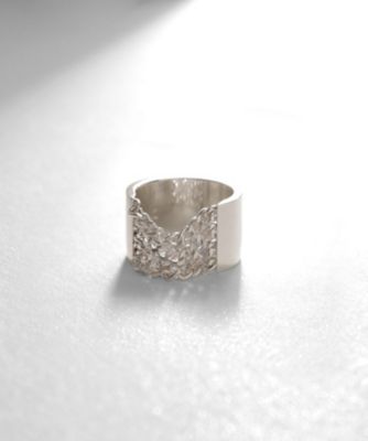 ＜COCOHNIK ONKITSCH (Women)＞シルバー　ドレープルーズ　チェーンリング（２００２２２０４０４）