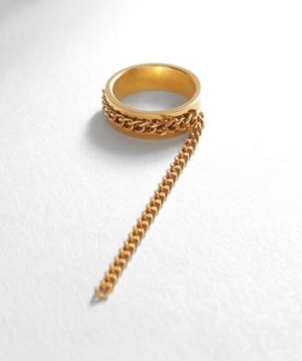 ＜COCOHNIK ONKITSCH (Women)＞シルバー　ハンギング　カーブチェーンリング　ＧＰ（２００２２２０６３０）