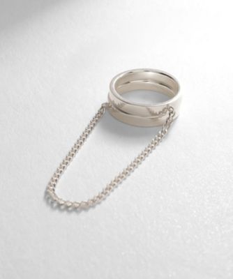 ＜COCOHNIK ONKITSCH (Women)＞シルバー　ドレープチェーン　ダブルストレートリング（２００２２２０６４２）