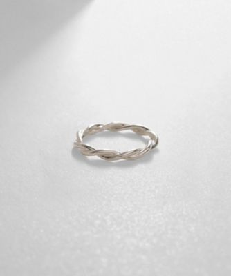 ＜COCOHNIK ONKITSCH (Women)＞シルバー　ラインリング　ツイストストリング（２００２２２０６５７）