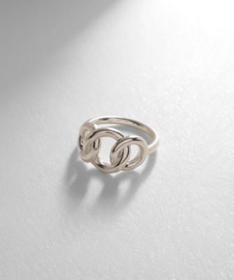 ＜COCOHNIK ONKITSCH (Women)＞シルバー　ラインリング　トリプルサークル（２００２２２０６６０）