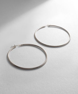 ＜COCOHNIK ONKITSCH (Women)＞シルバー　ソリッドフープピアスＸＸＬ（２００２２２０６６７）