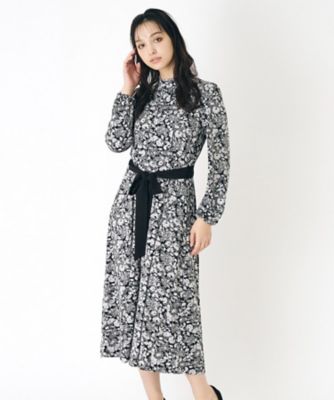 ＜LAURA ASHLEY＞【洗える／ジャージ素材／同柄アイテムあり】パクストン　ディッツィー柄　ワンピース（２００２２２０６８０）
