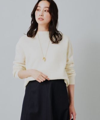 ＜UNTITLED L (Women/大きいサイズ)＞◆【ゆったりニット／春先にもおすすめ】ラムウール　クルーネックニット（２００２２２３５７０）