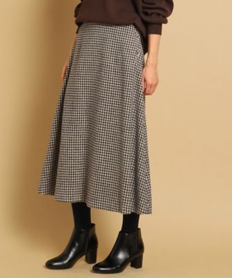 【洗える】千鳥柄フレアースカート（ＸＳ～Ｌ）（２００２２２４１０９）