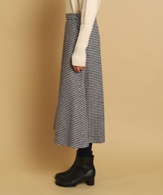 【洗える】千鳥柄フレアースカート（ＸＳ～Ｌ）（２００２２２４１０９）