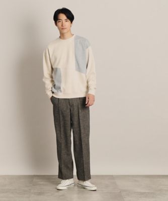 【洗える】ホームスパンドロスト付きパンツ（２００２２２４６１３）