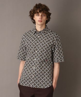 ＜三越伊勢丹/公式＞ DRESSTERIOR (Men) /ドレステリア オーバーラップサークル ショートスリーブシャツ ベージュ152 トップス【三越伊勢丹/公式】