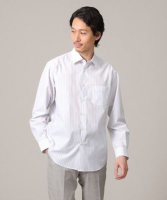 ＜TAKEO KIKUCHI (Men)＞ユーティリティ　ストライプ　シャツ（２００２２２５３４０）