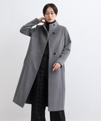 【美品】Leilian 黒　ウール混　フード　コート　日本製　冬