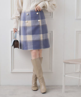 フェイクパール付台形ミニスカート（2002226059  