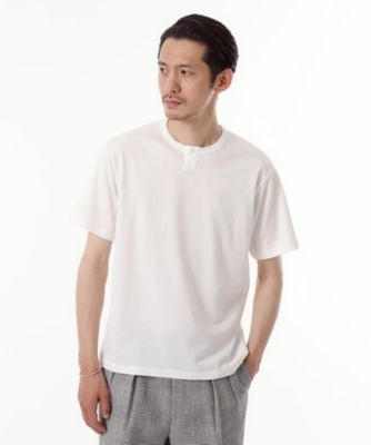 ＜TAKEO KIKUCHI (Men)＞【ＴＨＥ　ＦＬＡＧＳＨＩＰ】ワンポイント　ヘンリーネック　Ｔシャツ（２００２２２６０８６）