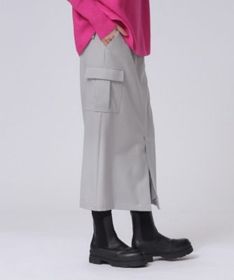 ギャレスト GALLEST シャインツイルラップスカート （グレー(012