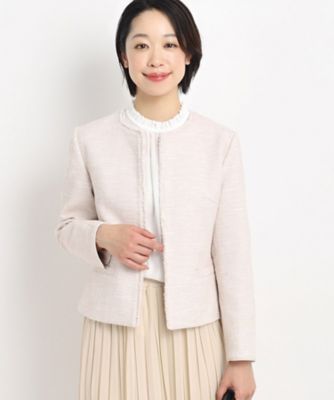 ＜Dessin (Women)＞◆【入卒／セレモニー】ツィード　クルーネック　ジャケット（２００２２２６８４７）