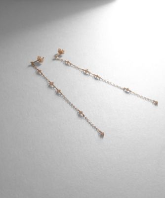 ＜COCOSHNIK (Women)＞Ｋ１０ダイヤモンド　ランダムステーション　スタッドピアス（２００２２２６９４５）
