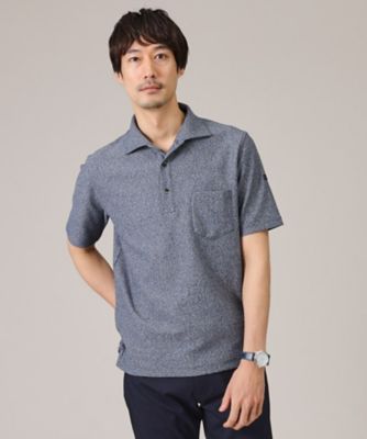 割引価格 尾州織／Made in ポロシャツ JAPAN】メランジ トップス