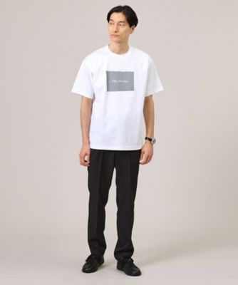 日本製／プリントT】ラフタッチ ボックスプリント Tシャツ