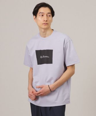 日本製／プリントT】ラフタッチ ボックスプリント Tシャツ