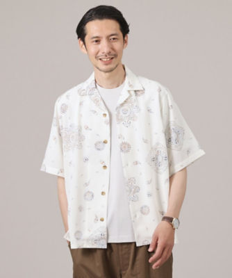 【ペイズリー紋】オープンカラーシャツ（２００２２３３３６７）