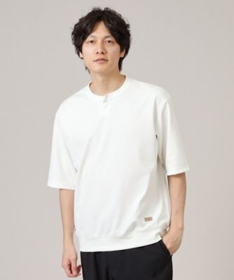 ＜TAKEO KIKUCHI (Men)＞【Ｍａｄｅ　ｉｎ　ＪＡＰＡＮ】五分袖　キーネック　カットソー（２００２２３３３８３）