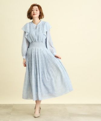 ＜GROVE (Women)＞程よい甘さで品良く纏えるジョーゼットプリントワンピース（２００２２３３４６４）