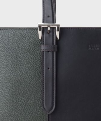タケオキクチ　ラインブロッキング レザートート タケオキクチ TAKEO KIKUCHI ラインブロッキング レザートート