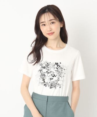 レースフラワー＆プリントＴシャツ（２００２２３５１５１）