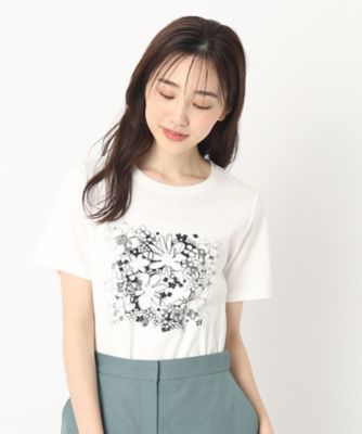 レースフラワー＆プリントＴシャツ（２００２２３５１５１）